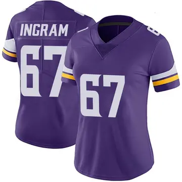 Nike Ed Ingram Women's Limited Minnesota Vikings Purple Team Color Vapor Untouchable Jersey