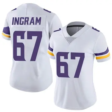 Nike Ed Ingram Women's Limited Minnesota Vikings White Vapor Untouchable Jersey