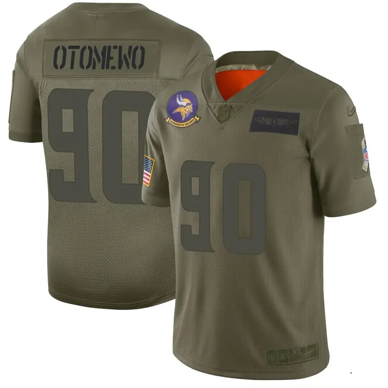 Nike Esezi Otomewo Men's Limited Minnesota Vikings Camo 2019 Salute to Service Jersey