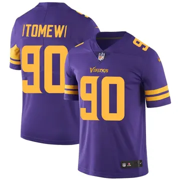 Nike Esezi Otomewo Men's Limited Minnesota Vikings Purple Color Rush Jersey