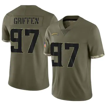 Nike Everson Griffen Men's Limited Minnesota Vikings Olive 2022 Salute To Service Jersey