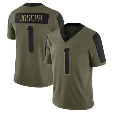 Nike Greg Joseph Men's Limited Minnesota Vikings Olive 2021 Salute To Service Jersey