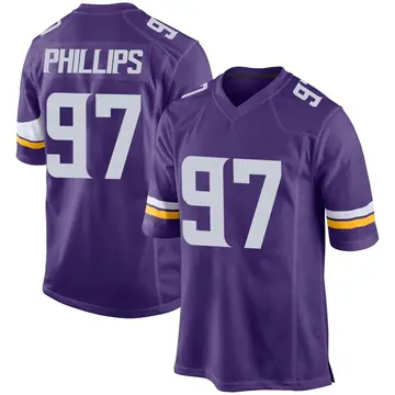Nike Harrison Phillips Men's Game Minnesota Vikings Purple Team Color Jersey