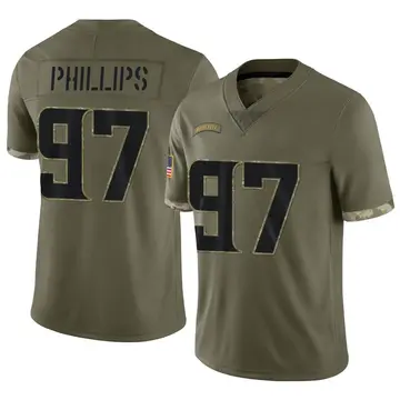 Nike Harrison Phillips Men's Limited Minnesota Vikings Olive 2022 Salute To Service Jersey