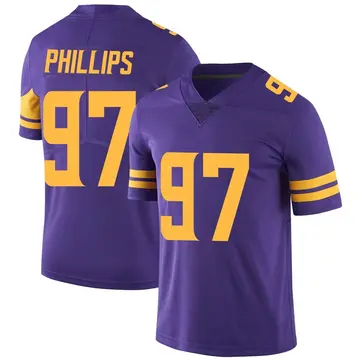 Nike Harrison Phillips Men's Limited Minnesota Vikings Purple Color Rush Jersey