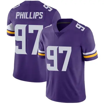 Nike Harrison Phillips Men's Limited Minnesota Vikings Purple Team Color Vapor Untouchable Jersey