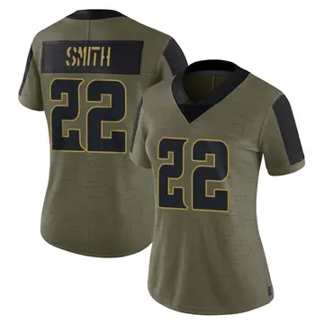 Nike Harrison Smith Women's Limited Minnesota Vikings Olive 2021 Salute To Service Jersey