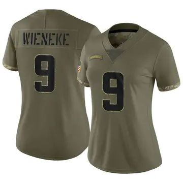 Nike Jake Wieneke Women's Limited Minnesota Vikings Olive 2022 Salute To Service Jersey