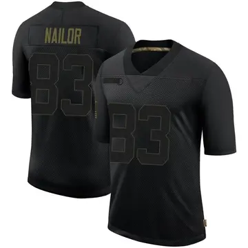 Nike Jalen Nailor Men's Limited Minnesota Vikings Black 2020 Salute To Service Jersey