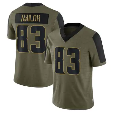Nike Jalen Nailor Youth Limited Minnesota Vikings Olive 2021 Salute To Service Jersey