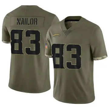 Nike Jalen Nailor Youth Limited Minnesota Vikings Olive 2022 Salute To Service Jersey