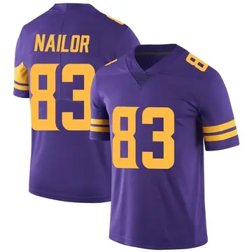 Nike Jalen Nailor Youth Limited Minnesota Vikings Purple Color Rush Jersey