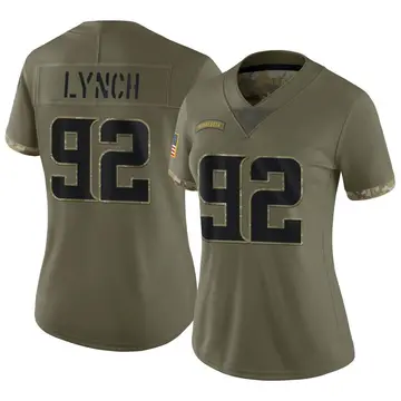 Nike James Lynch Women's Limited Minnesota Vikings Olive 2022 Salute To Service Jersey
