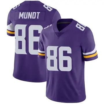 Nike Johnny Mundt Men's Limited Minnesota Vikings Purple Team Color Vapor Untouchable Jersey