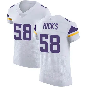 Nike Jordan Hicks Men's Elite Minnesota Vikings White Vapor Untouchable Jersey