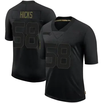 Nike Jordan Hicks Men's Limited Minnesota Vikings Black 2020 Salute To Service Jersey
