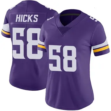 Nike Jordan Hicks Women's Limited Minnesota Vikings Purple Team Color Vapor Untouchable Jersey