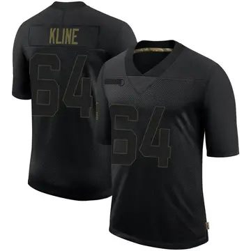 Nike Josh Kline Men's Limited Minnesota Vikings Black 2020 Salute To Service Jersey
