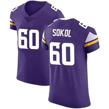Nike Josh Sokol Men's Elite Minnesota Vikings Purple Team Color Vapor Untouchable Jersey