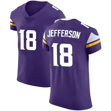 Nike Justin Jefferson Men's Elite Minnesota Vikings Purple Team Color Vapor Untouchable Jersey