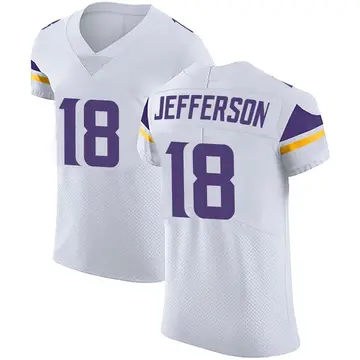 Nike Justin Jefferson Men's Elite Minnesota Vikings White Vapor Untouchable Jersey