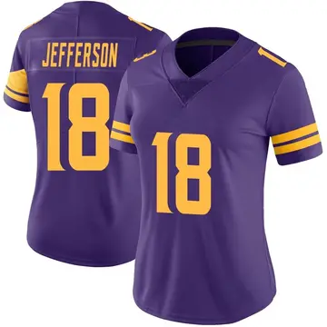 Nike Justin Jefferson Women's Limited Minnesota Vikings Purple Color Rush Jersey