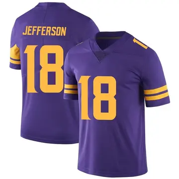Nike Justin Jefferson Youth Limited Minnesota Vikings Purple Color Rush Jersey