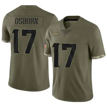 Nike K.J. Osborn Men's Limited Minnesota Vikings Olive 2022 Salute To Service Jersey