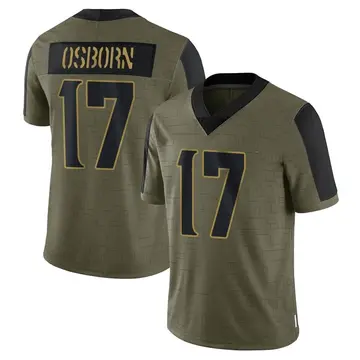 Nike K.J. Osborn Youth Limited Minnesota Vikings Olive 2021 Salute To Service Jersey