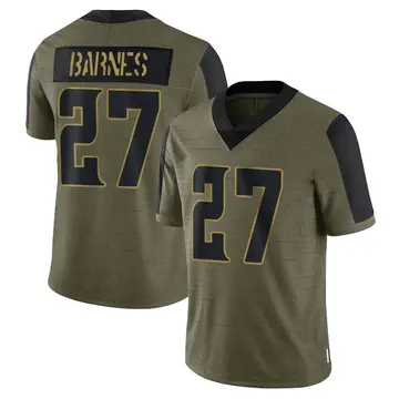 Nike Kalon Barnes Men's Limited Minnesota Vikings Olive 2021 Salute To Service Jersey