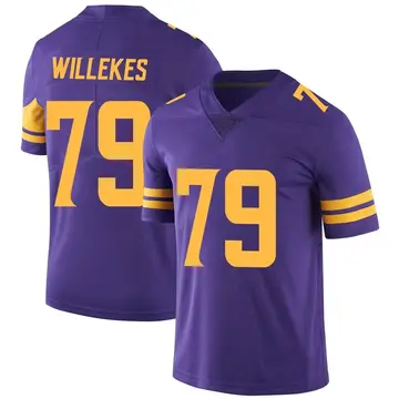 Nike Kenny Willekes Men's Limited Minnesota Vikings Purple Color Rush Jersey