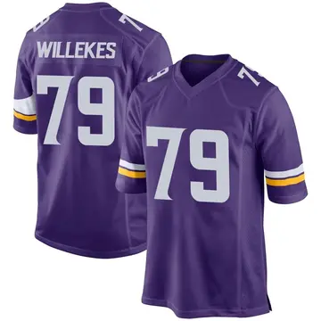 Nike Kenny Willekes Youth Game Minnesota Vikings Purple Team Color Jersey