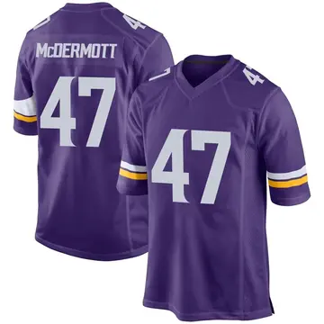 Nike Kevin McDermott Men's Game Minnesota Vikings Purple Team Color Jersey