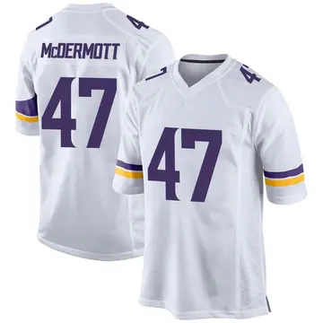 Nike Kevin McDermott Men's Game Minnesota Vikings White Jersey