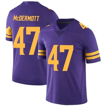 Nike Kevin McDermott Men's Limited Minnesota Vikings Purple Color Rush Jersey