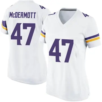 Nike Kevin McDermott Women's Game Minnesota Vikings White Jersey