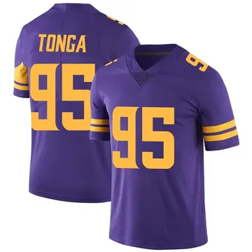 Nike Khyiris Tonga Men's Limited Minnesota Vikings Purple Color Rush Jersey