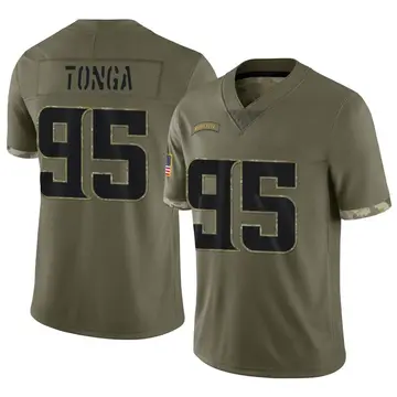 Nike Khyiris Tonga Youth Limited Minnesota Vikings Olive 2022 Salute To Service Jersey
