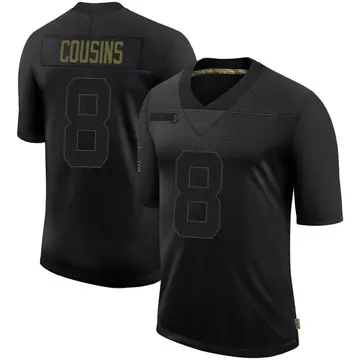 Nike Kirk Cousins Men's Limited Minnesota Vikings Black 2020 Salute To Service Jersey