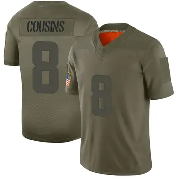 Nike Kirk Cousins Men's Limited Minnesota Vikings Camo 2019 Salute to Service Jersey