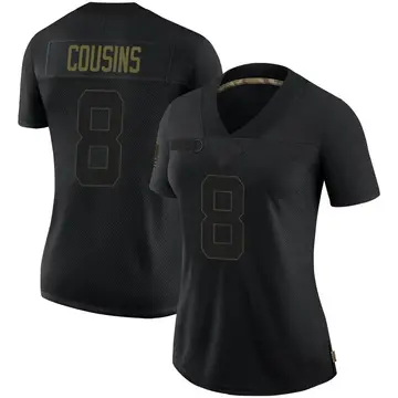 Nike Kirk Cousins Women's Limited Minnesota Vikings Black 2020 Salute To Service Jersey