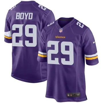Nike Kris Boyd Men's Game Minnesota Vikings Purple Team Color Jersey