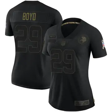 Nike Kris Boyd Women's Limited Minnesota Vikings Black 2020 Salute To Service Jersey