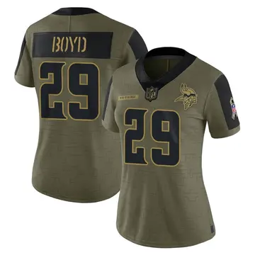 Nike Kris Boyd Women's Limited Minnesota Vikings Olive 2021 Salute To Service Jersey