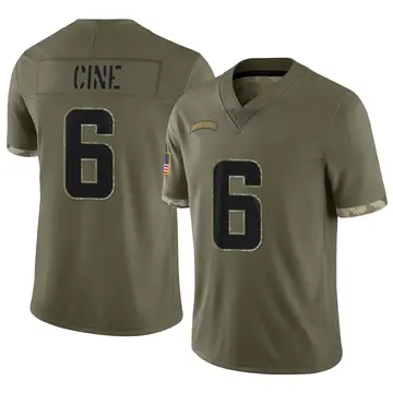 Nike Lewis Cine Men's Limited Minnesota Vikings Olive 2022 Salute To Service Jersey