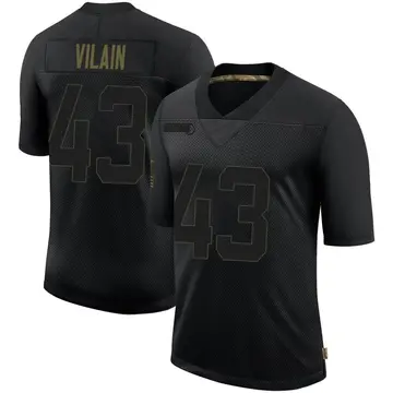 Nike Luiji Vilain Men's Limited Minnesota Vikings Black 2020 Salute To Service Jersey