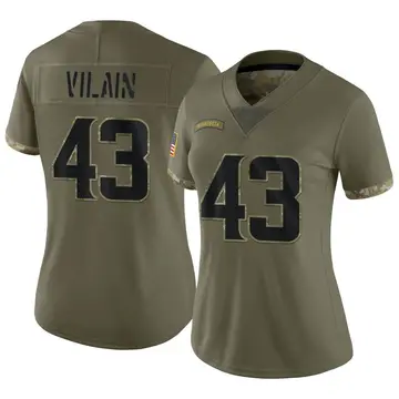 Nike Luiji Vilain Women's Limited Minnesota Vikings Olive 2022 Salute To Service Jersey