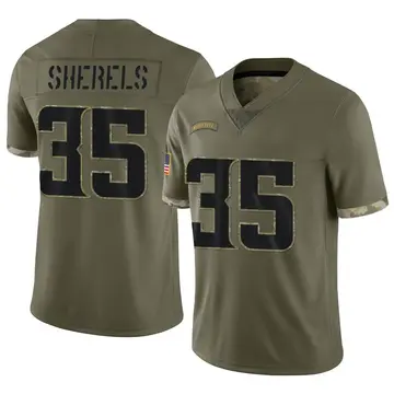 Nike Marcus Sherels Youth Limited Minnesota Vikings Olive 2022 Salute To Service Jersey