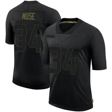 Nike Nick Muse Men's Limited Minnesota Vikings Black 2020 Salute To Service Jersey