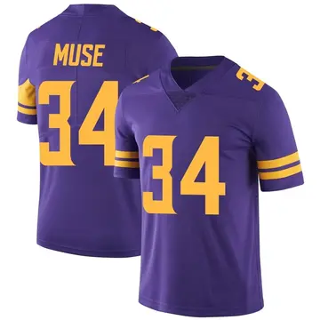 Nike Nick Muse Men's Limited Minnesota Vikings Purple Color Rush Jersey